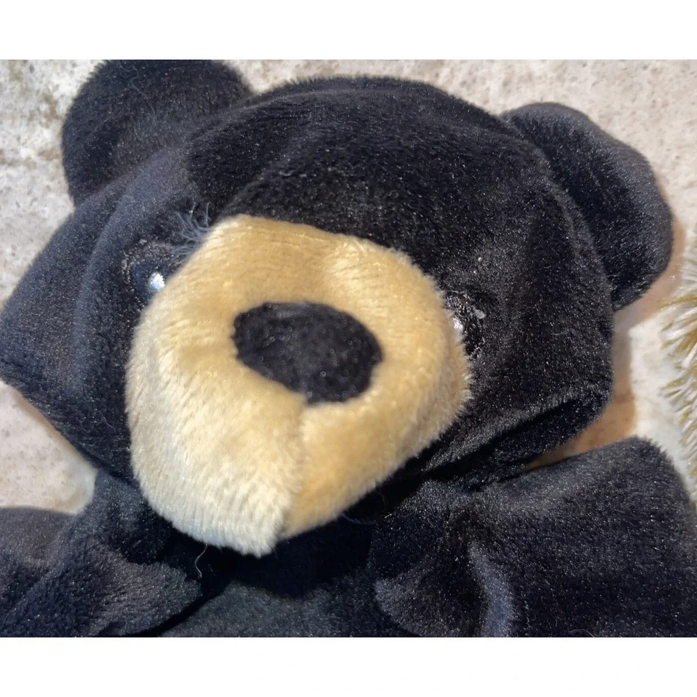 No Stuffing Squeaky Plush Dog Toys Black Bear and Raccoon